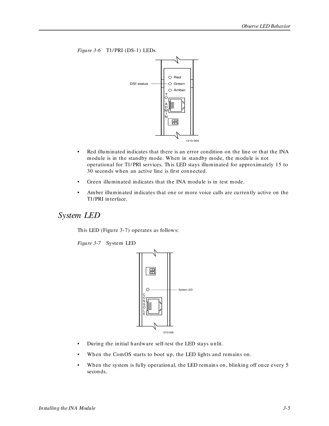 Lucent Technologies Network Access Module manual System LED 