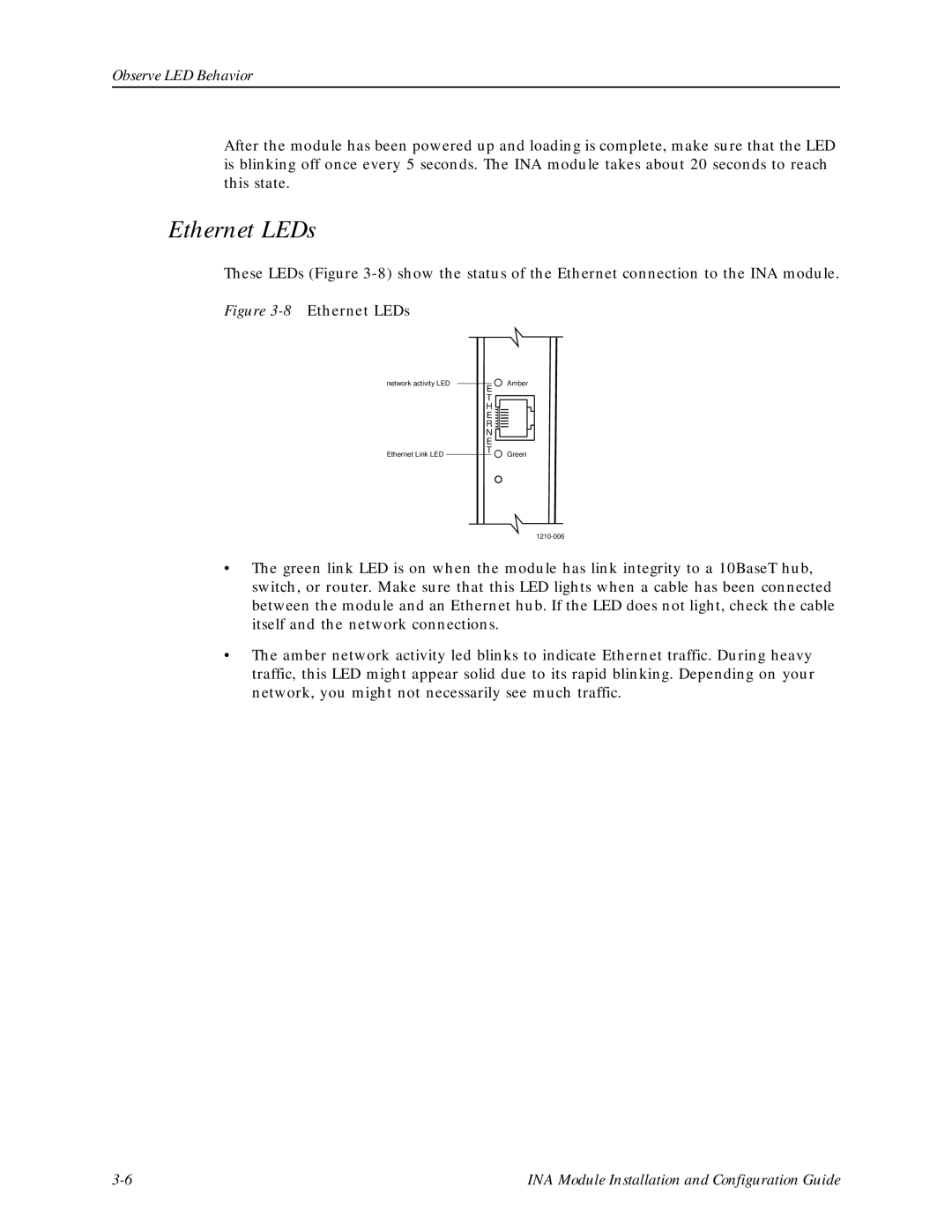 Lucent Technologies Network Access Module manual 8Ethernet LEDs 