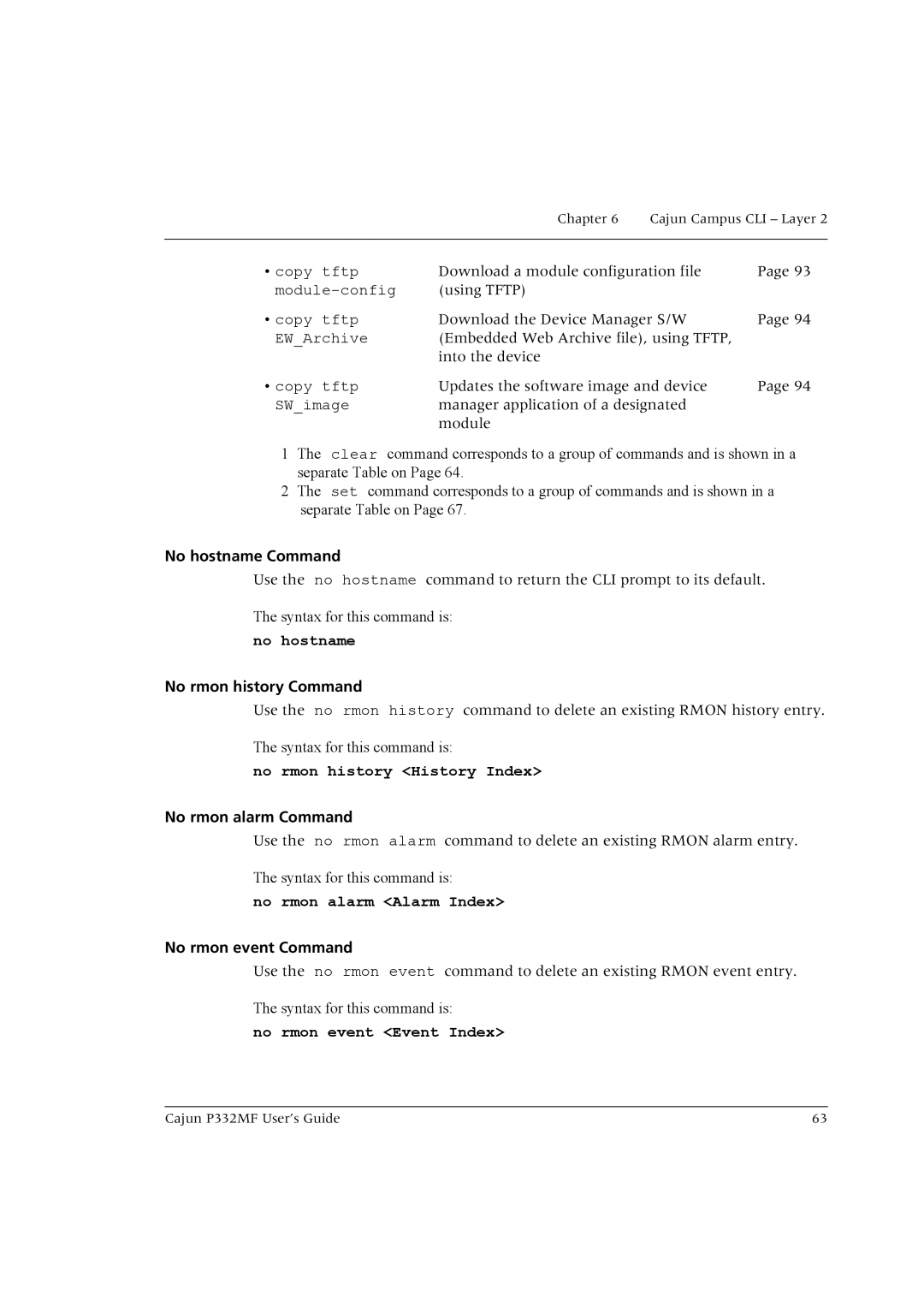 Lucent Technologies P332MF manual No hostname, No rmon history History Index, No rmon alarm Alarm Index 