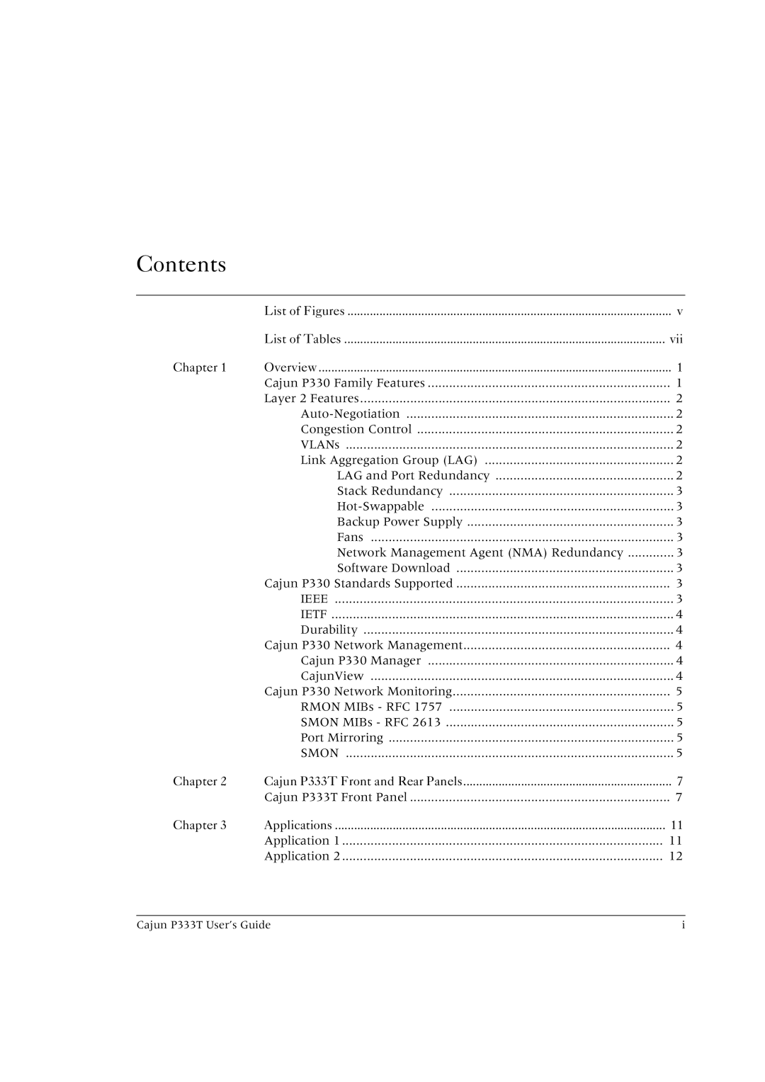 Lucent Technologies P333T manual Contents 