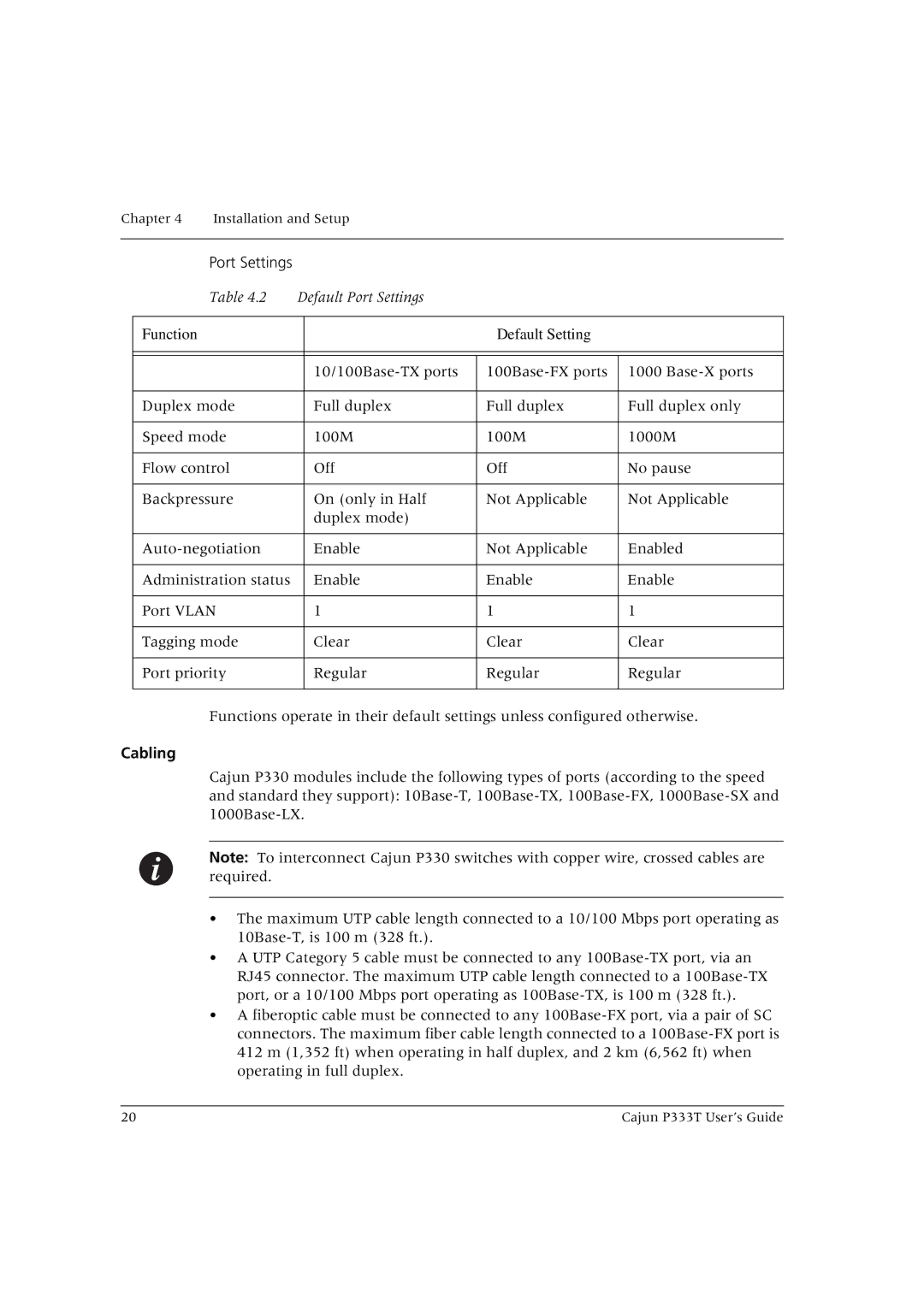 Lucent Technologies P333T manual Cabling 