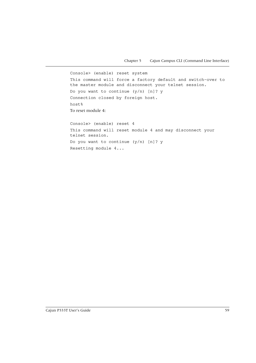 Lucent Technologies P333T manual To reset module 