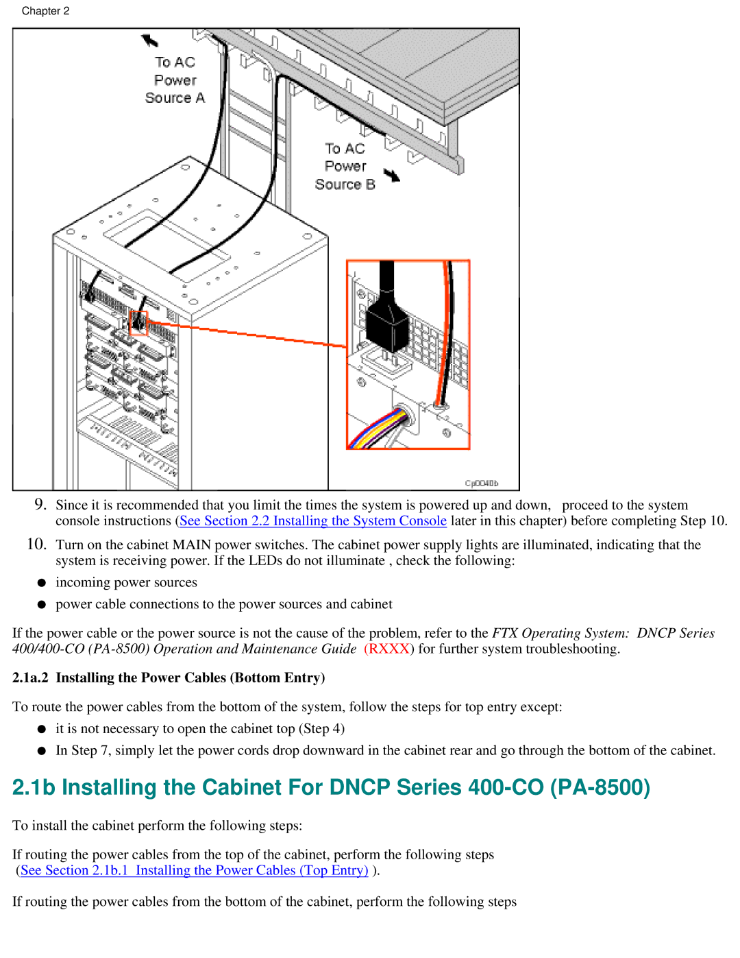 Lucent Technologies manual 1b Installing the Cabinet For Dncp Series 400-CO PA-8500 