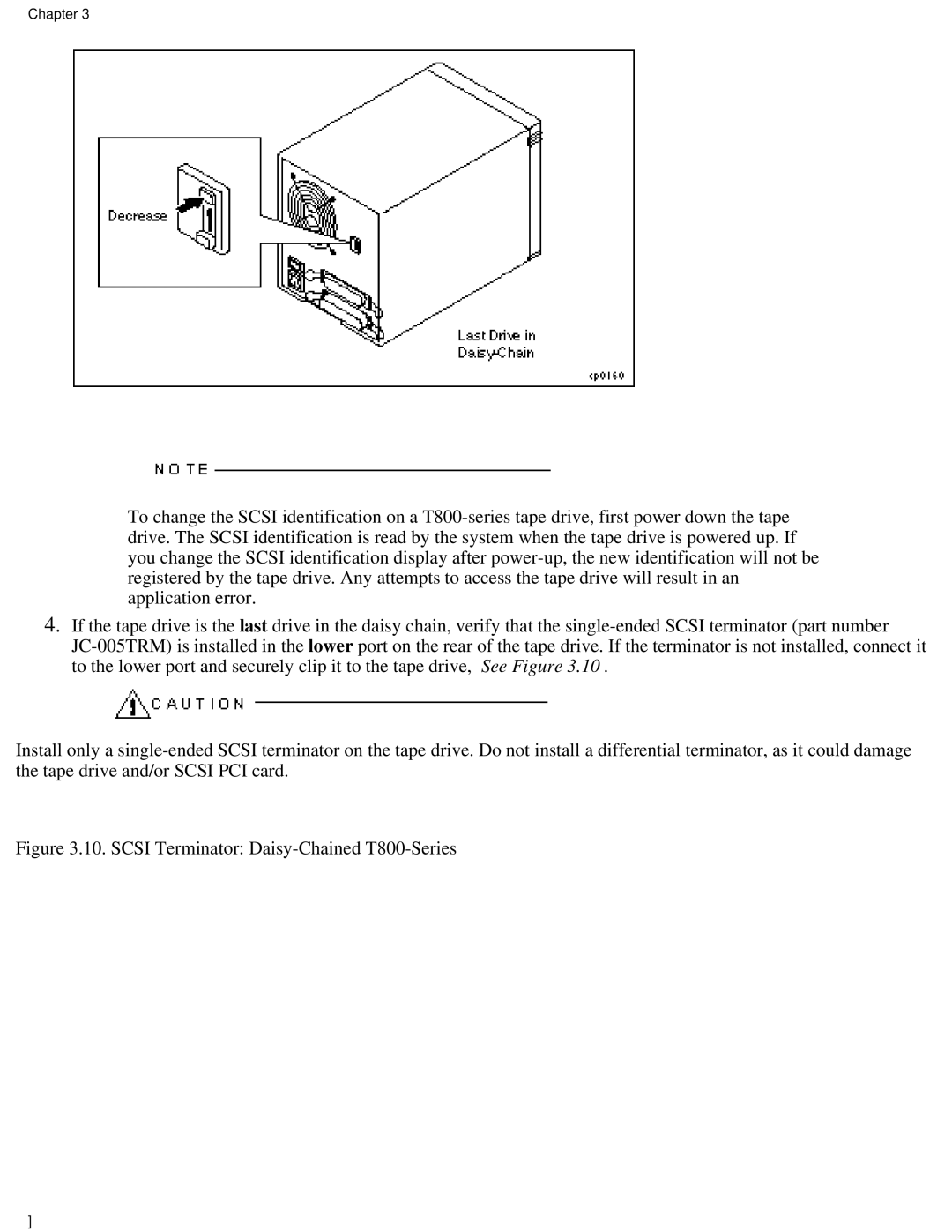 Lucent Technologies PA-8500 manual Scsi Terminator Daisy-Chained T800-Series 