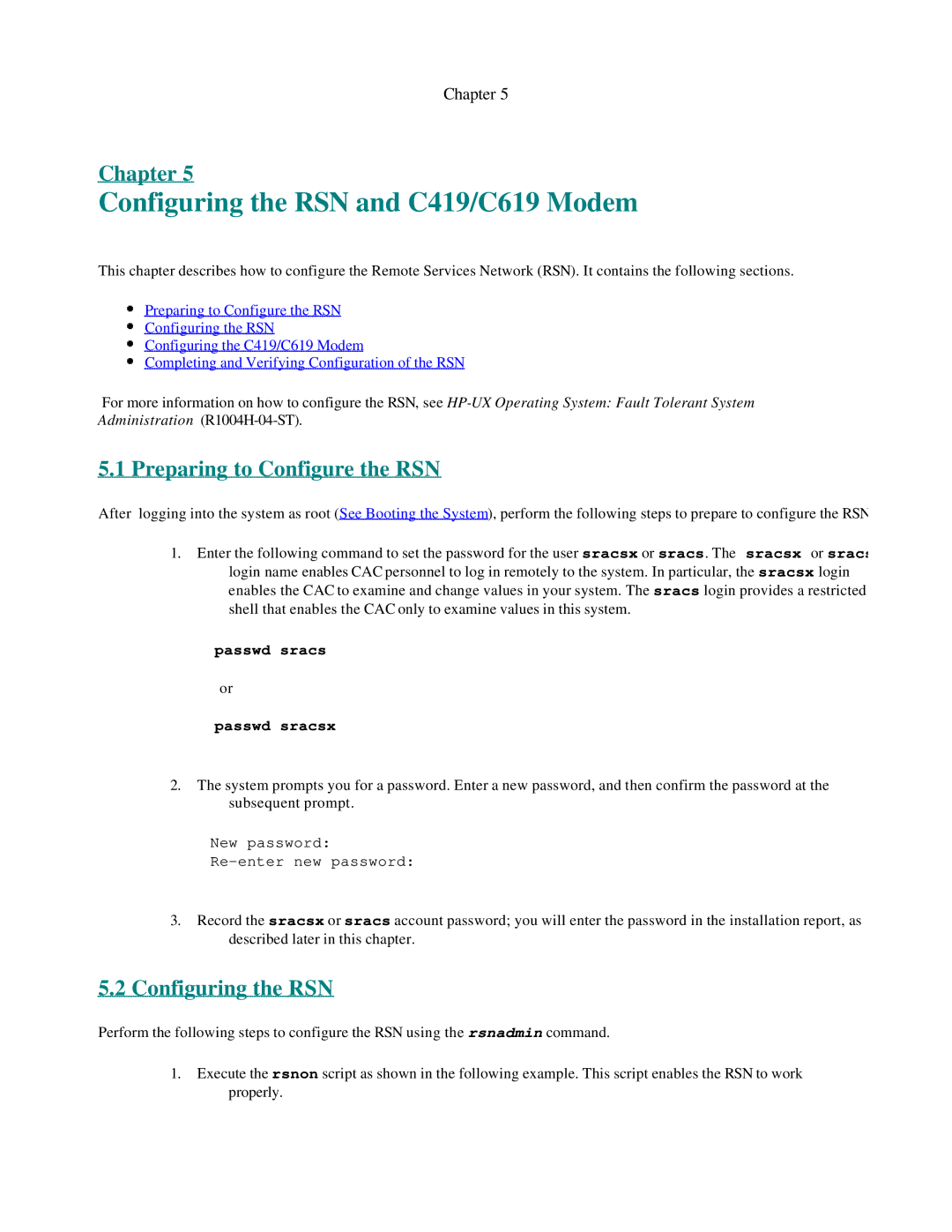 Lucent Technologies PA-8500 manual Configuring the RSN and C419/C619 Modem 