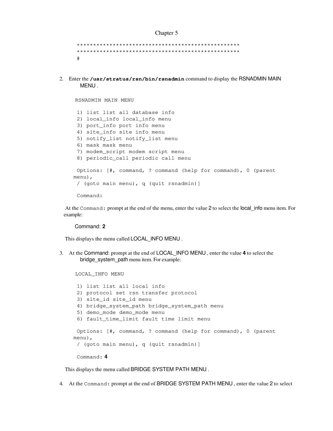 Lucent Technologies PA-8500 manual Rsnadmin Main Menu 