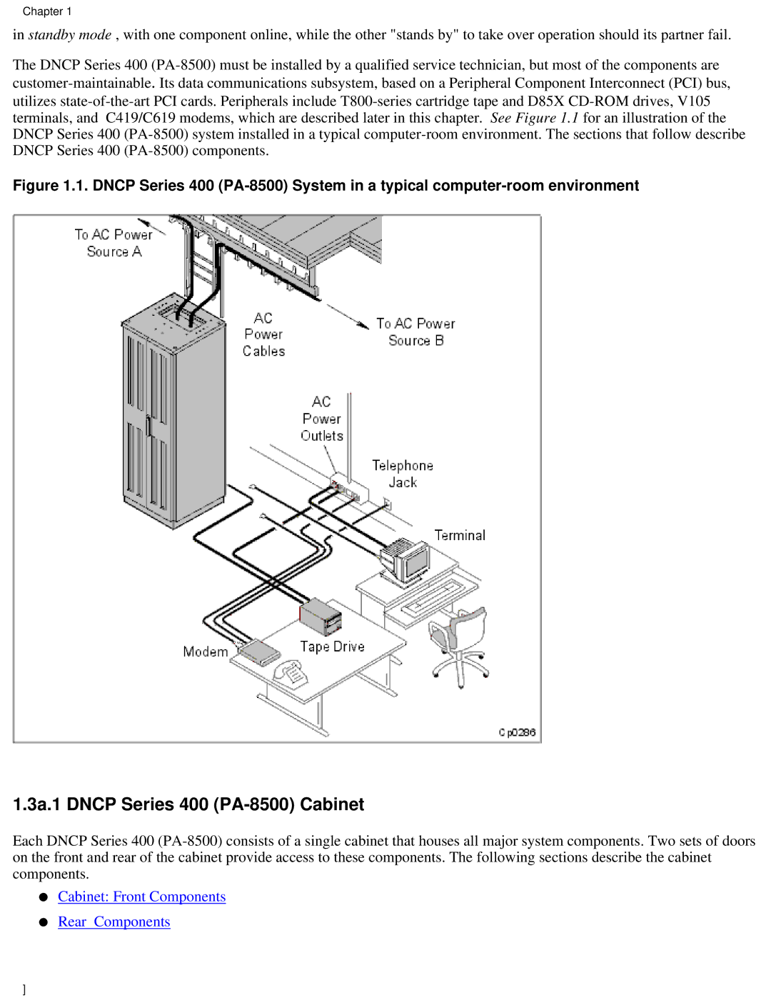 Lucent Technologies manual 3a.1 Dncp Series 400 PA-8500 Cabinet 