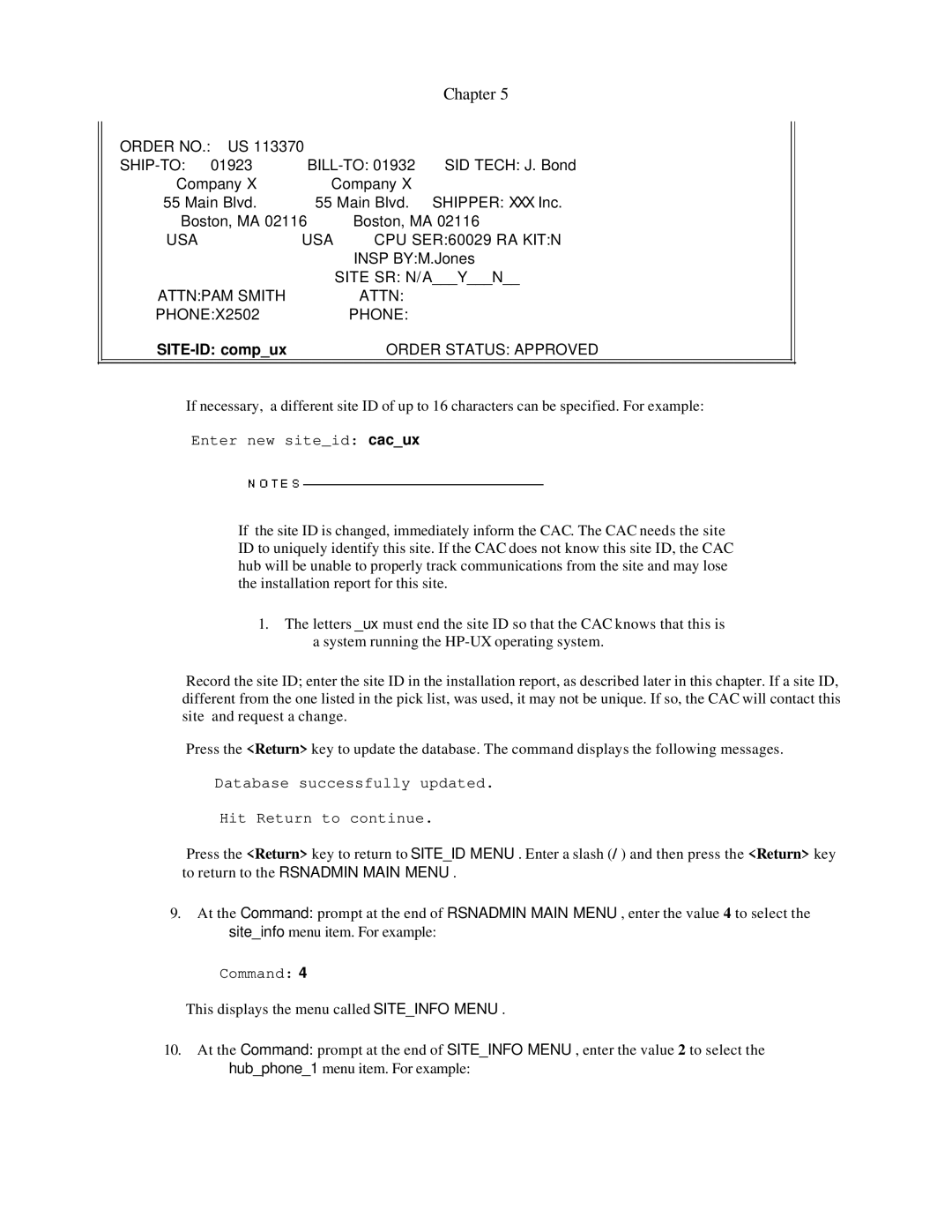 Lucent Technologies PA-8500 manual SITE-ID compux 