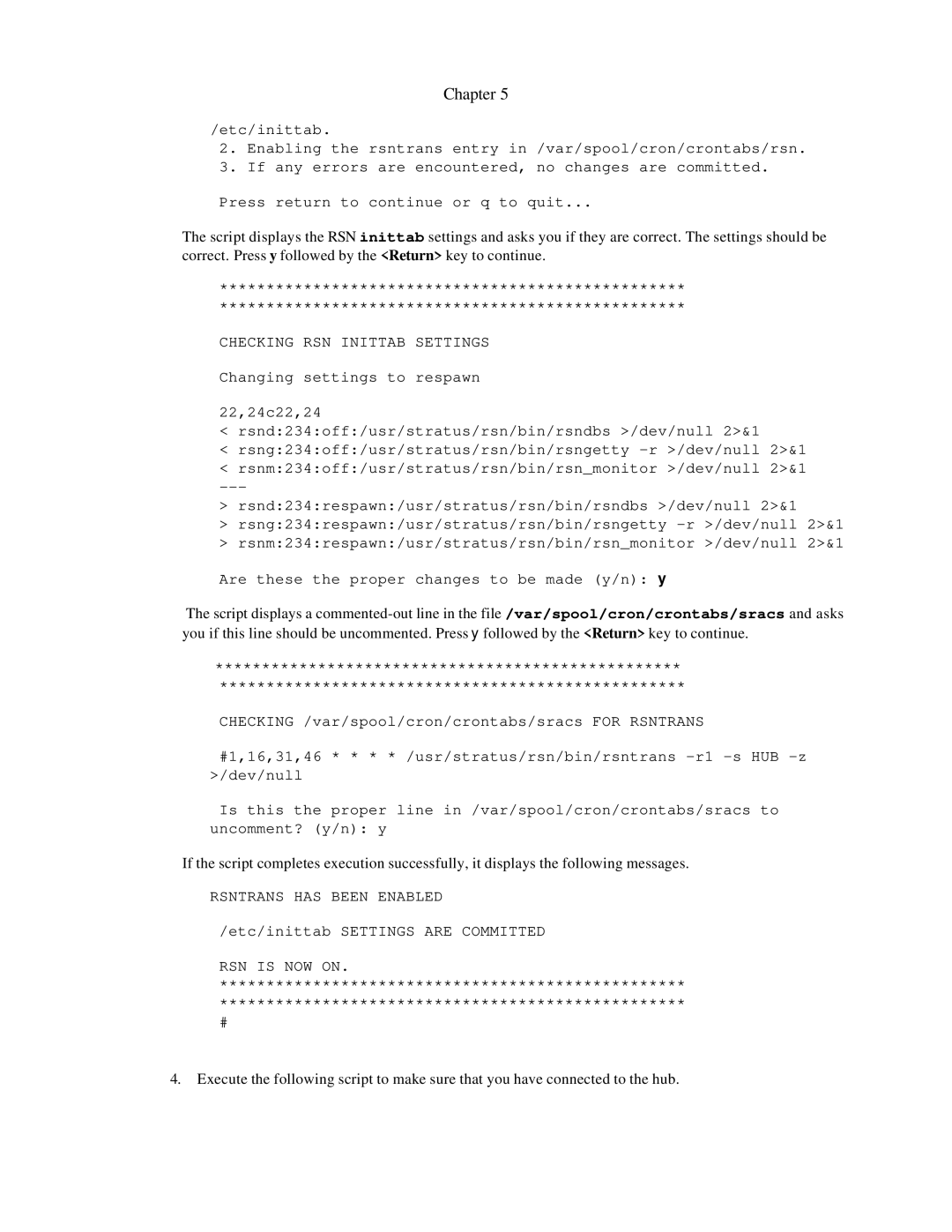 Lucent Technologies PA-8500 manual Checking RSN Inittab Settings 