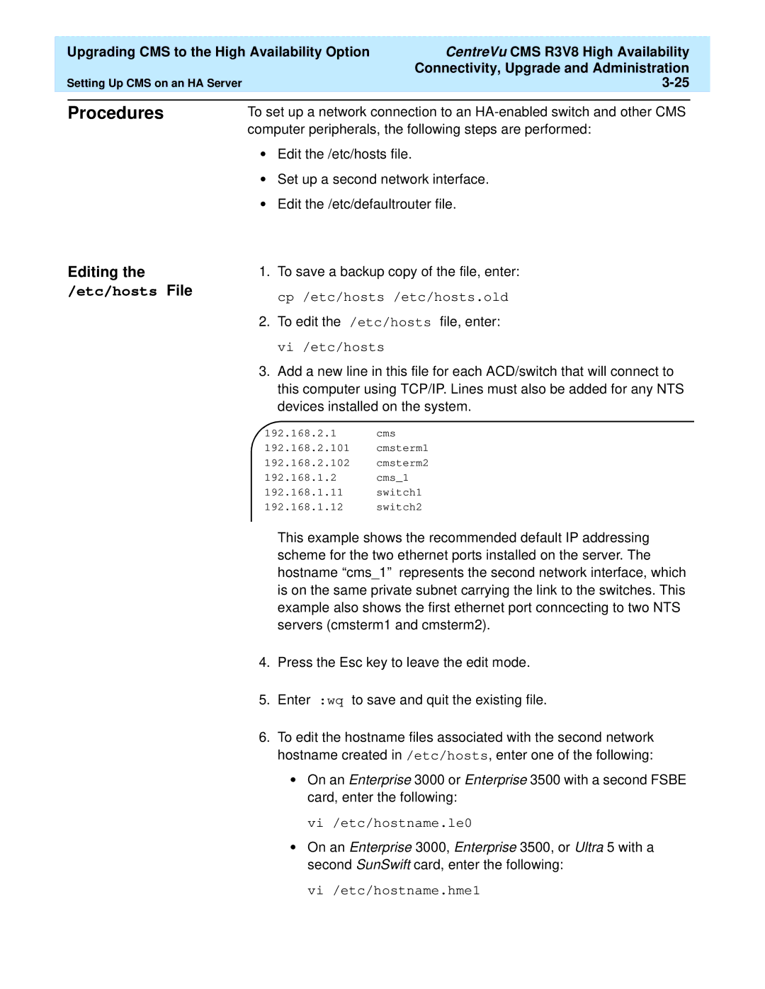 Lucent Technologies Release 3 Version 8 manual Procedures, Editing 