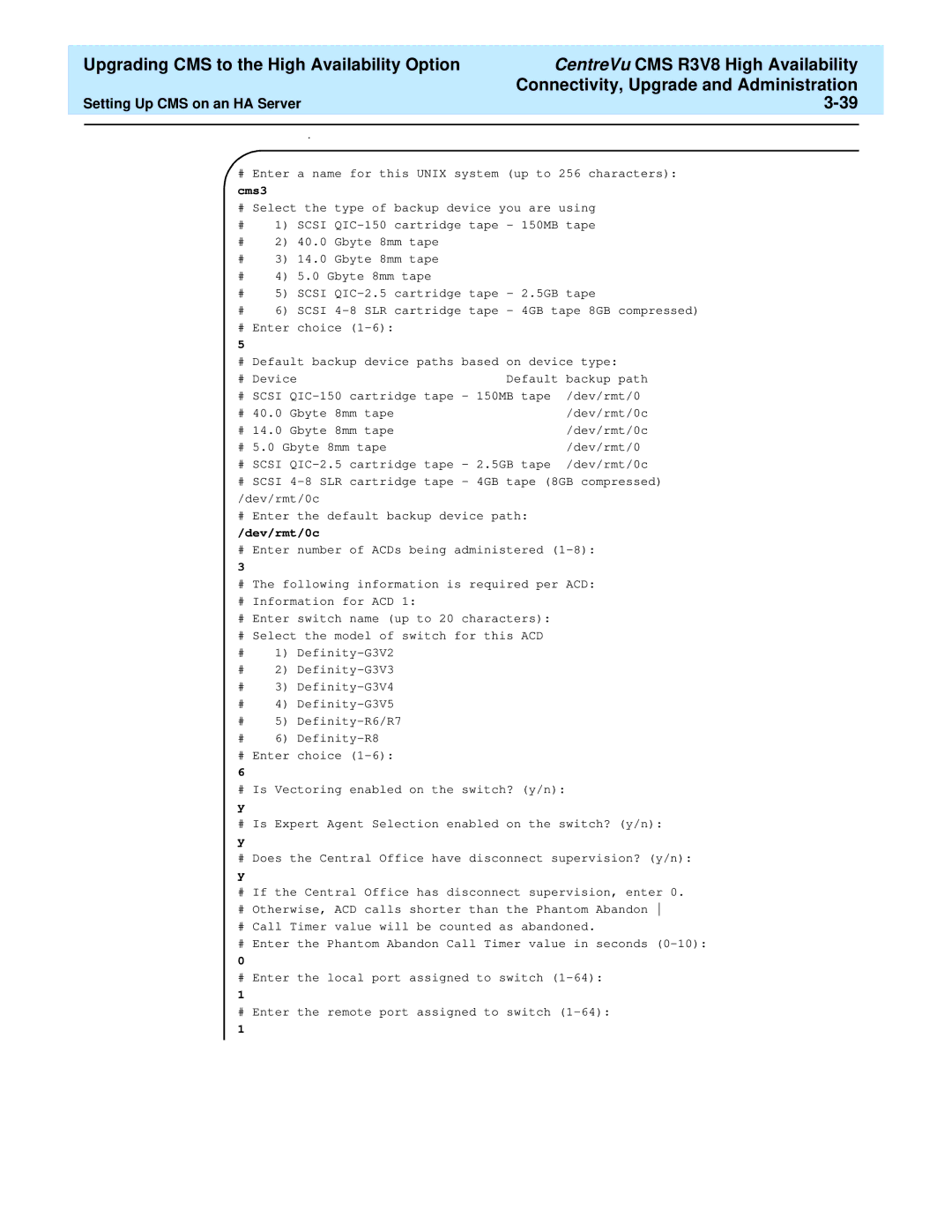 Lucent Technologies Release 3 Version 8 manual Cms3 