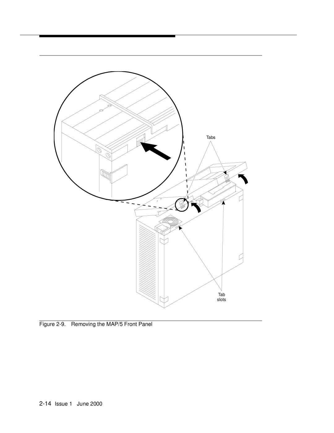 Lucent Technologies Release 3 manual Removing the MAP/5 Front Panel 