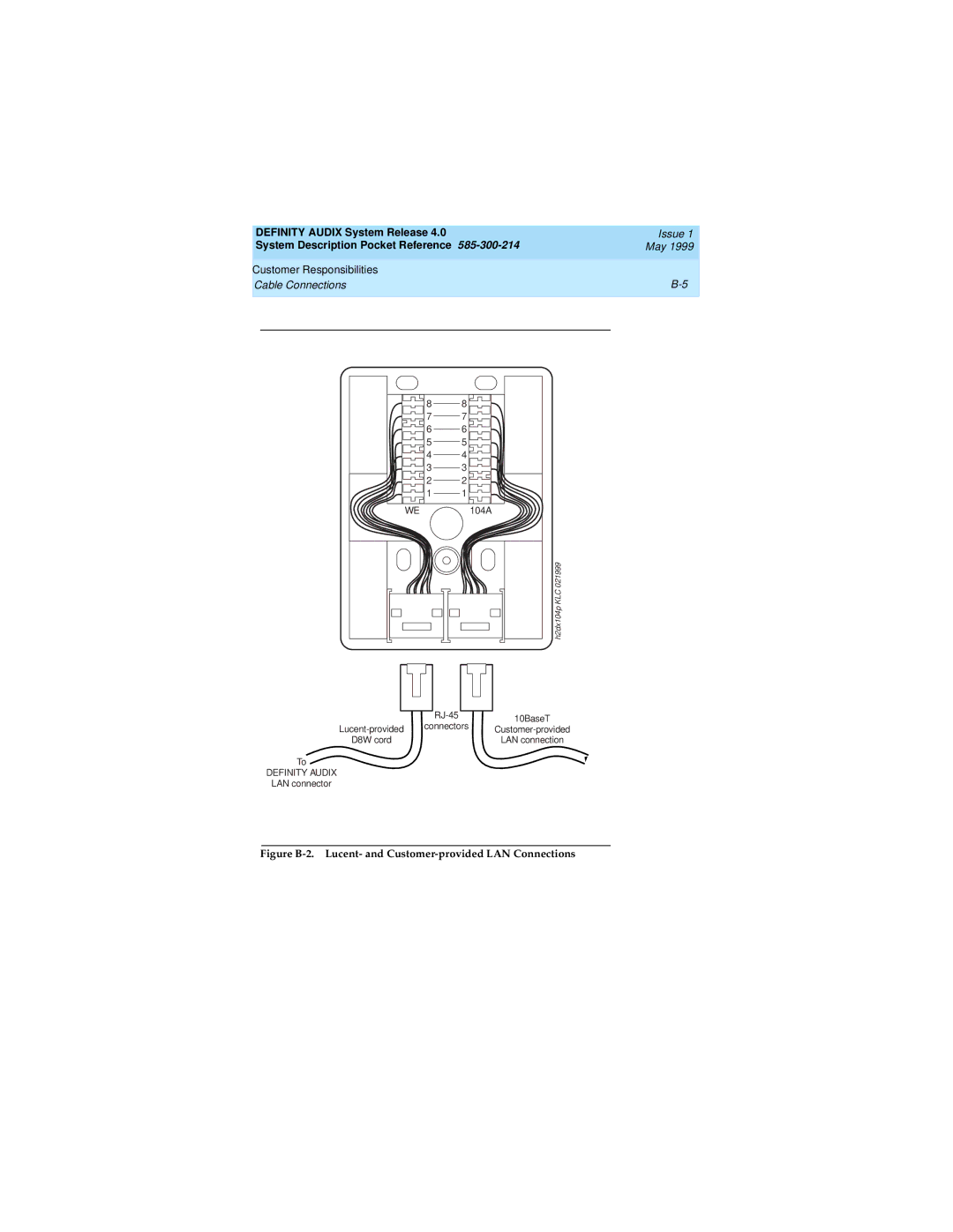 Lucent Technologies Release 4.0 manual Figure B-2. Lucent- and Customer-provided LAN Connections 