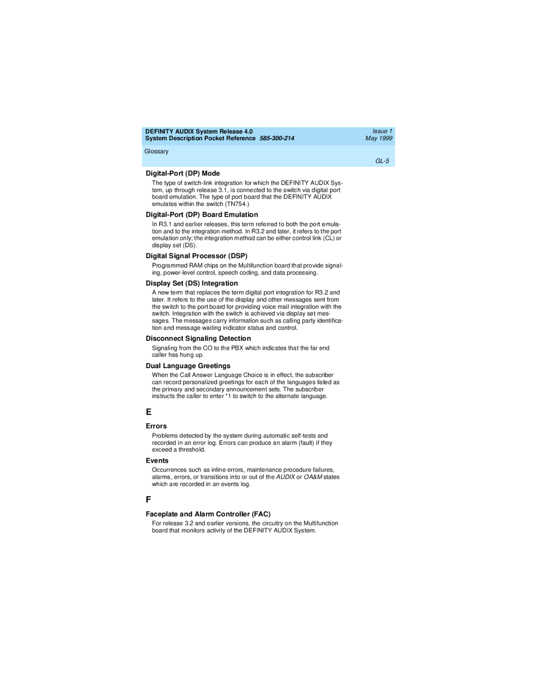 Lucent Technologies Release 4.0 manual Digital-Port DP Mode, Digital-Port DP Board Emulation, Digital Signal Processor DSP 