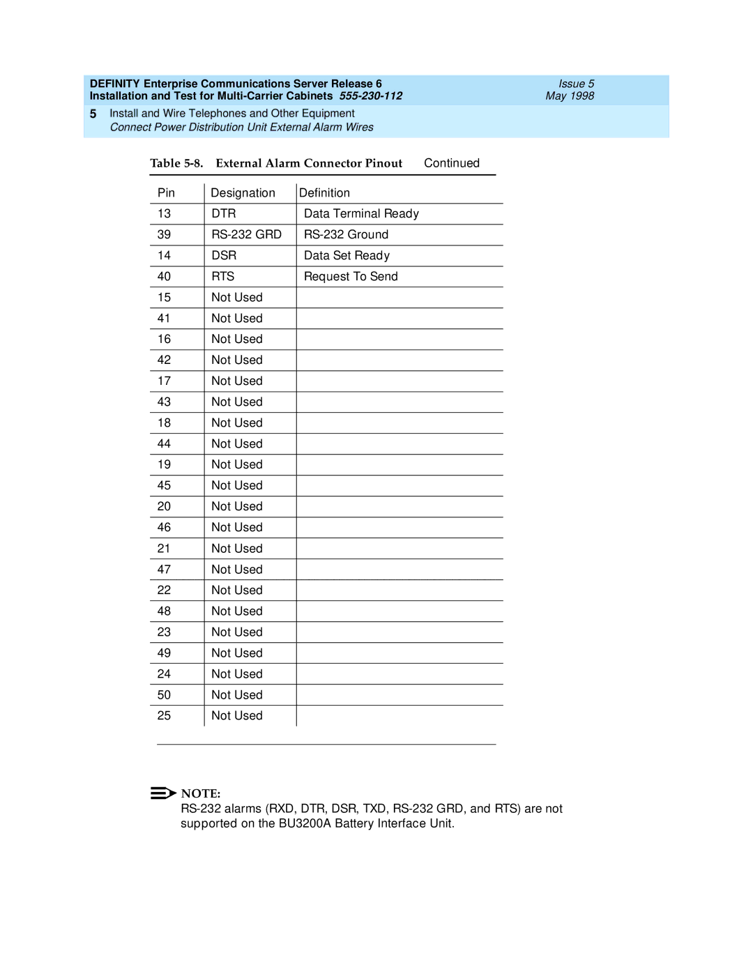 Lucent Technologies Release 6 manual Dtr 