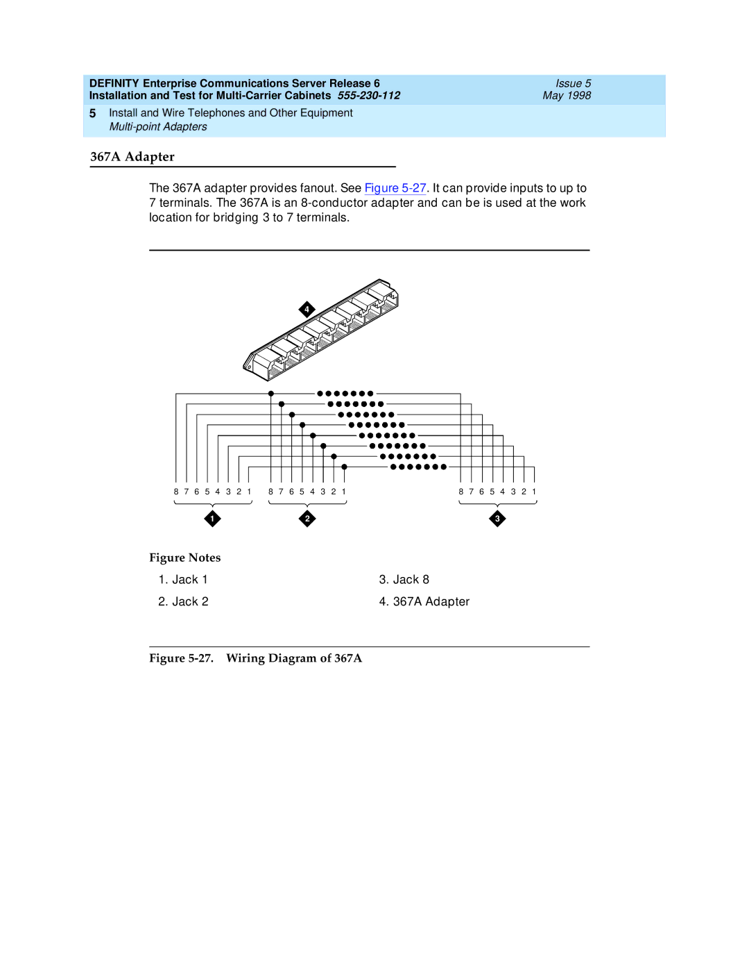 Lucent Technologies Release 6 manual 367A Adapter, Wiring Diagram of 367A 