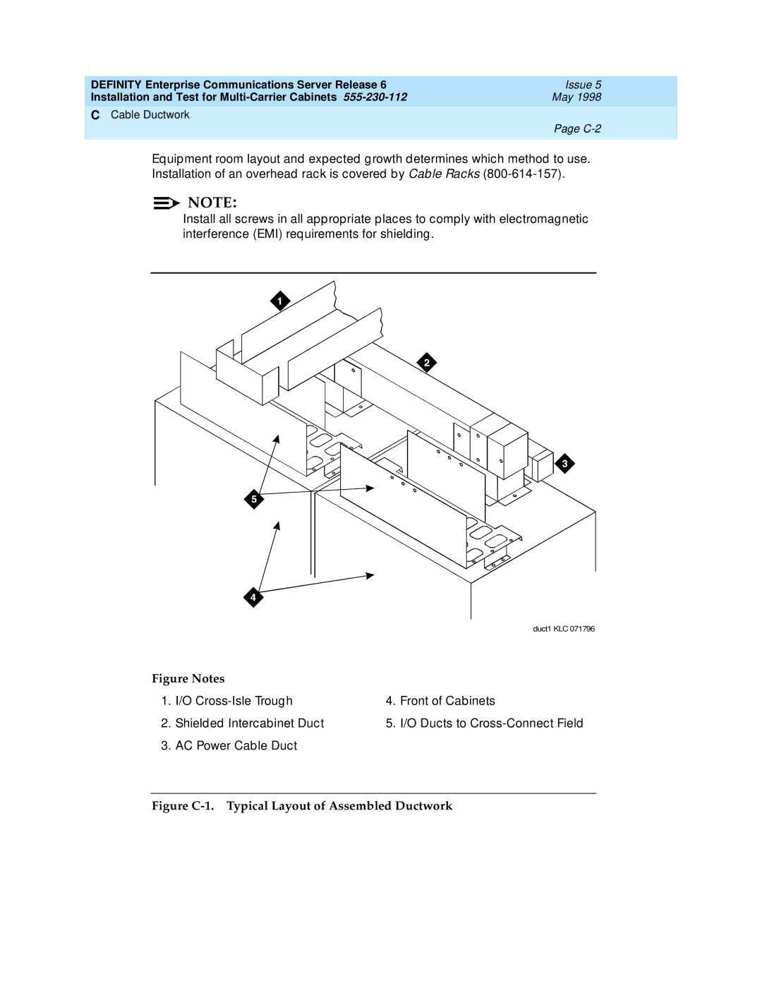 Lucent Technologies Release 6 manual Figure C-1. Typical Layout of Assembled Ductwork 