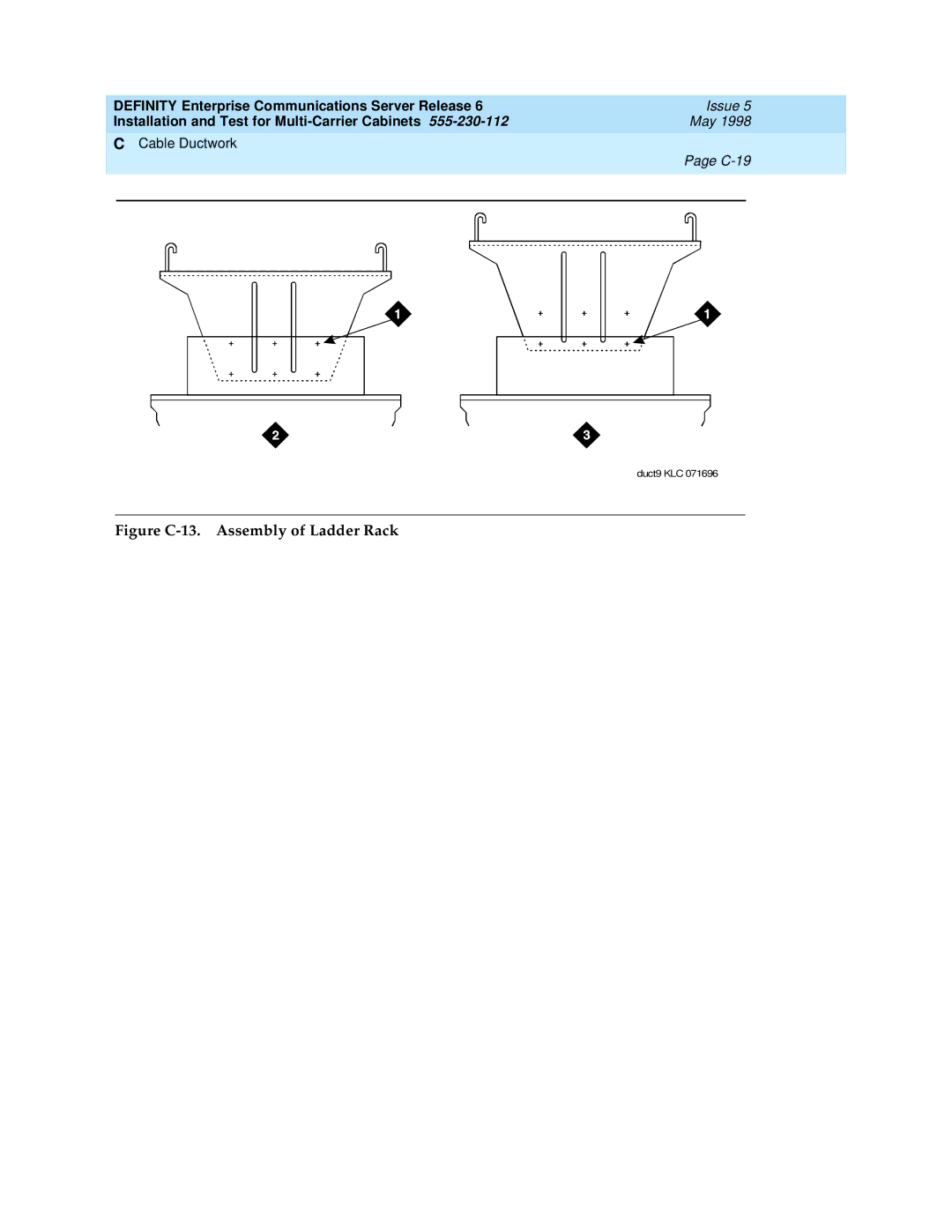 Lucent Technologies Release 6 manual Figure C-13. Assembly of Ladder Rack 