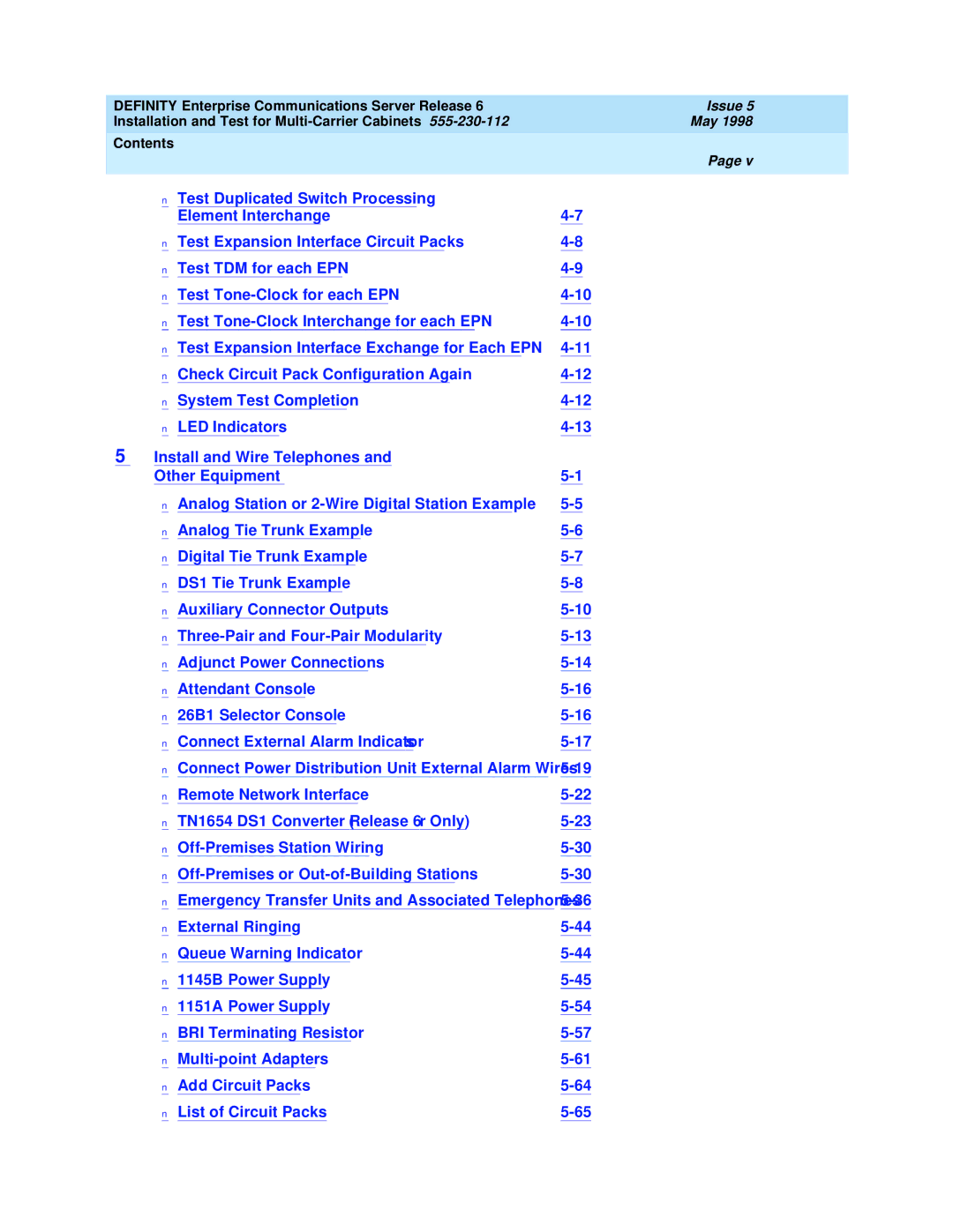 Lucent Technologies Release 6 manual Install and Wire Telephones Other Equipment 