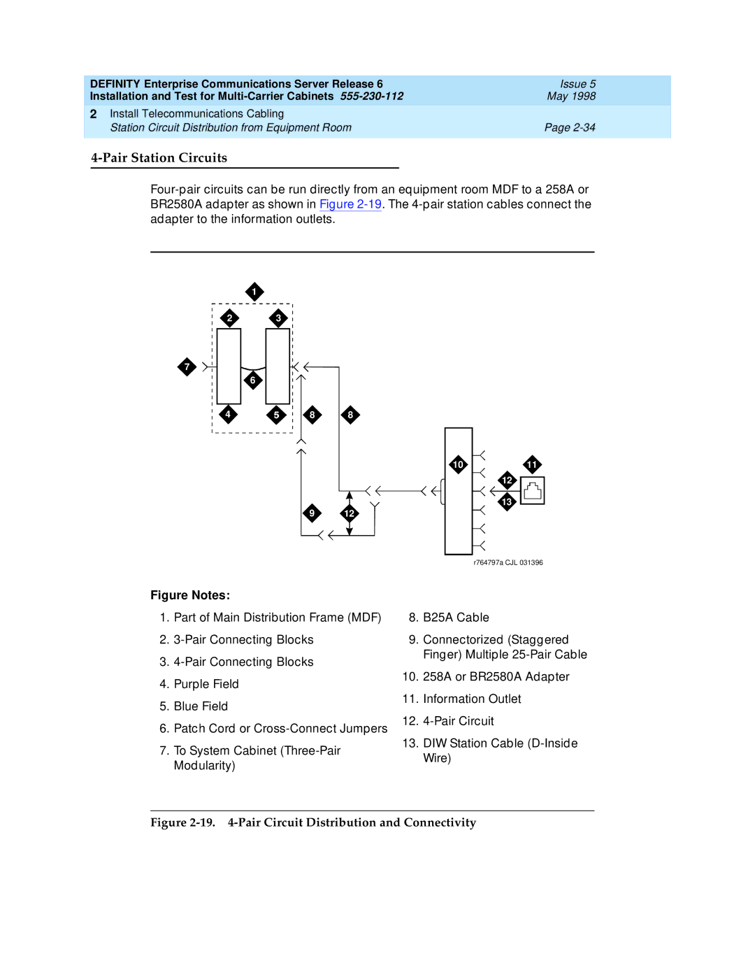 Lucent Technologies Release 6 manual Pair Station Circuits, Pair Circuit Distribution and Connectivity 