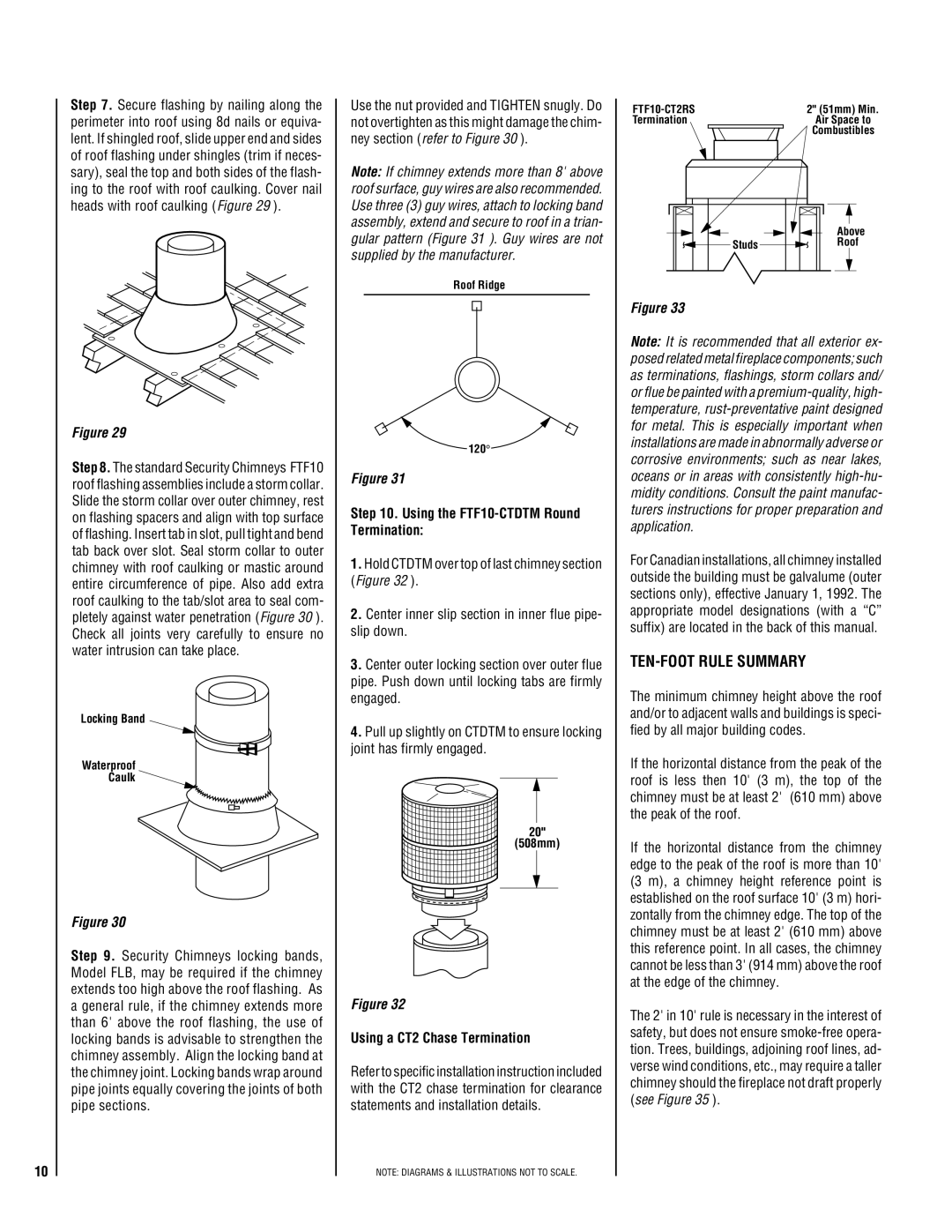 Lucent Technologies TM-4500 TEN-FOOT Rule Summary, Using the FTF10-CTDTM Round Termination, Using a CT2 Chase Termination 