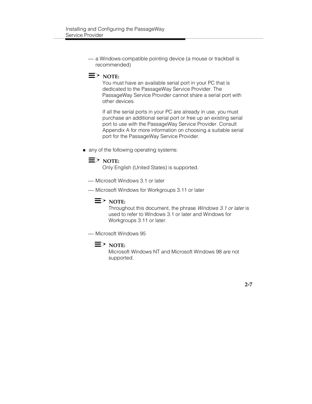 Lucent Technologies passageway service provider  for merlin legend communications system manual 