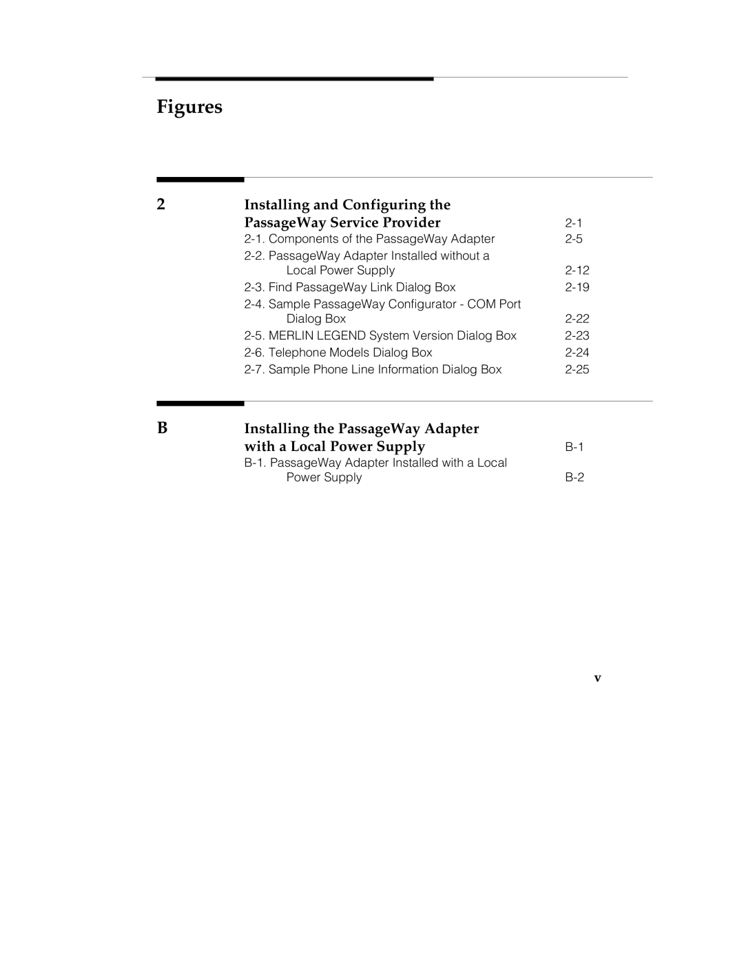 Lucent Technologies passageway service provider  for merlin legend communications system manual Figures 