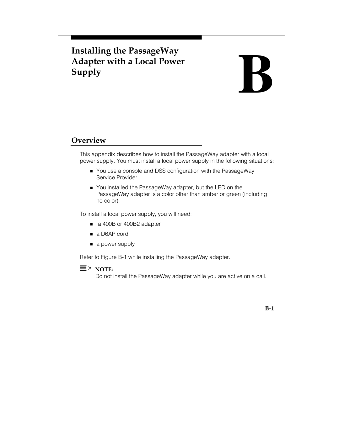 Lucent Technologies passageway service provider  for merlin legend communications system manual 