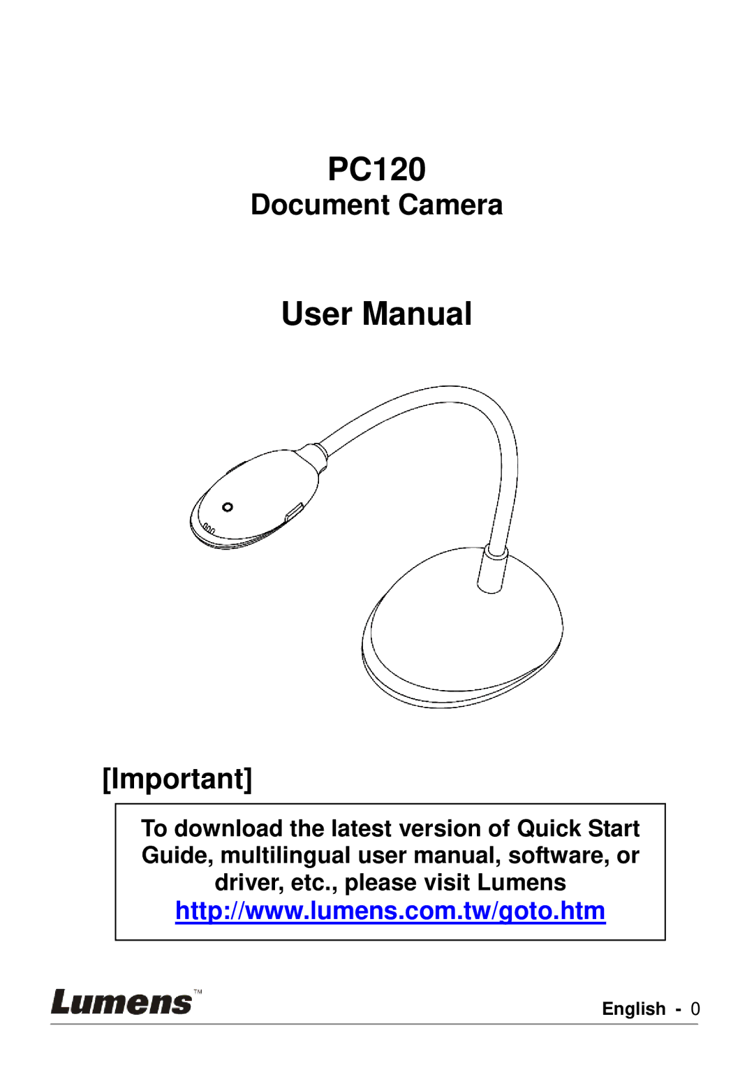 Lumens Technology PC120 user manual English 