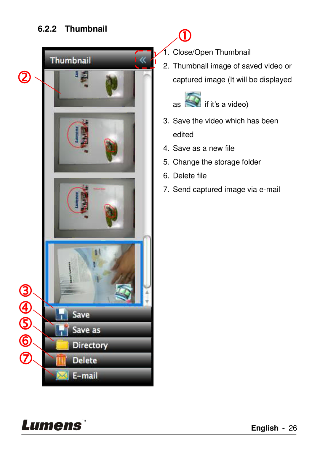 Lumens Technology PC120 user manual Thumbnail 