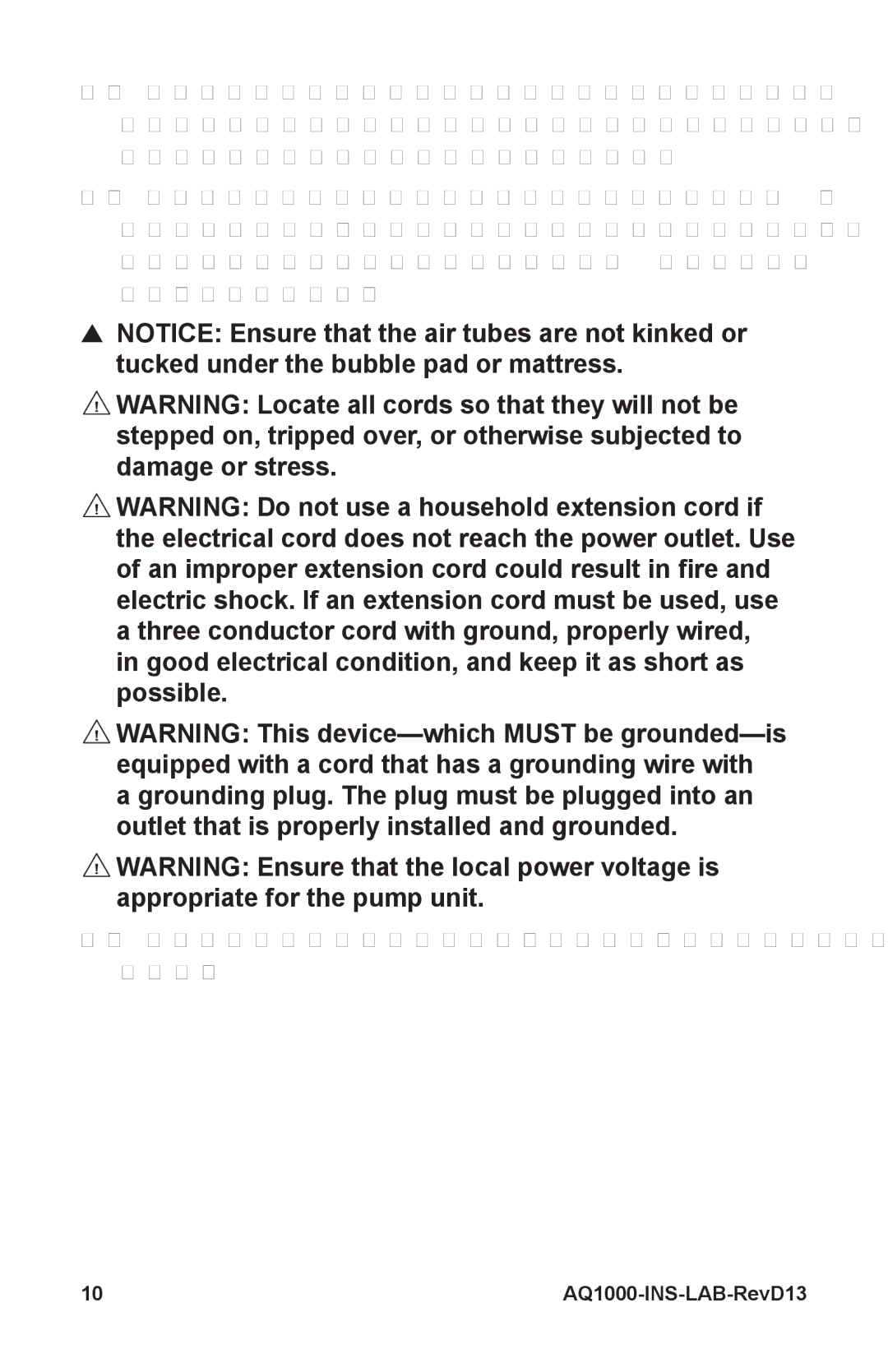 Lumex Syatems AQ2000 user manual AQ1000-INS-LAB-RevD13 