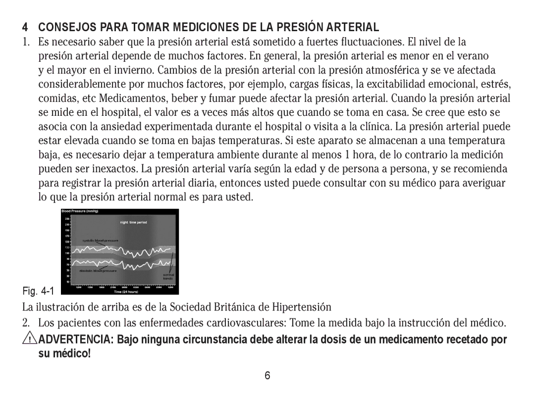 Lumiscope 1103 instruction manual Consejos Para Tomar Mediciones DE LA Presión Arterial 