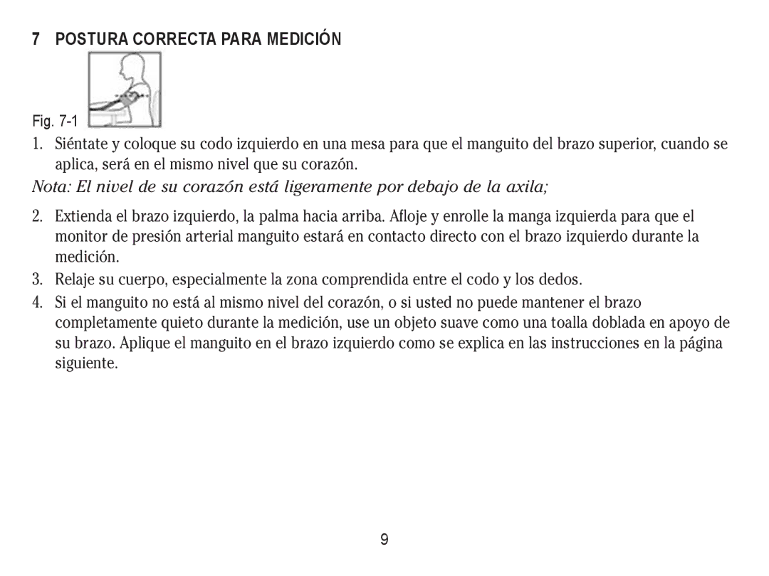 Lumiscope 1103 instruction manual Postura Correcta Para Medición 