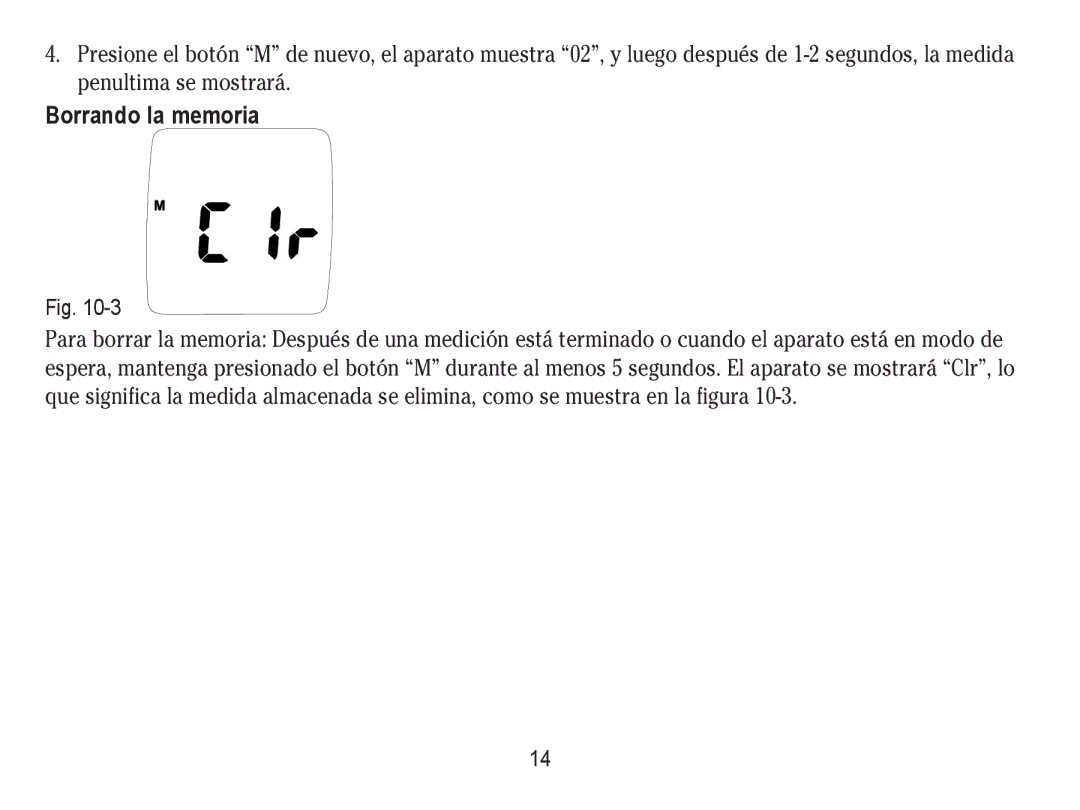 Lumiscope 1103 instruction manual Borrando la memoria 