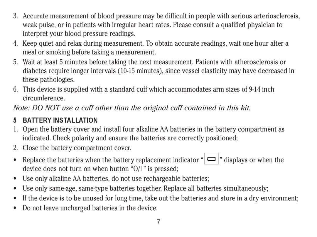 Lumiscope 1103 instruction manual Battery Installation 