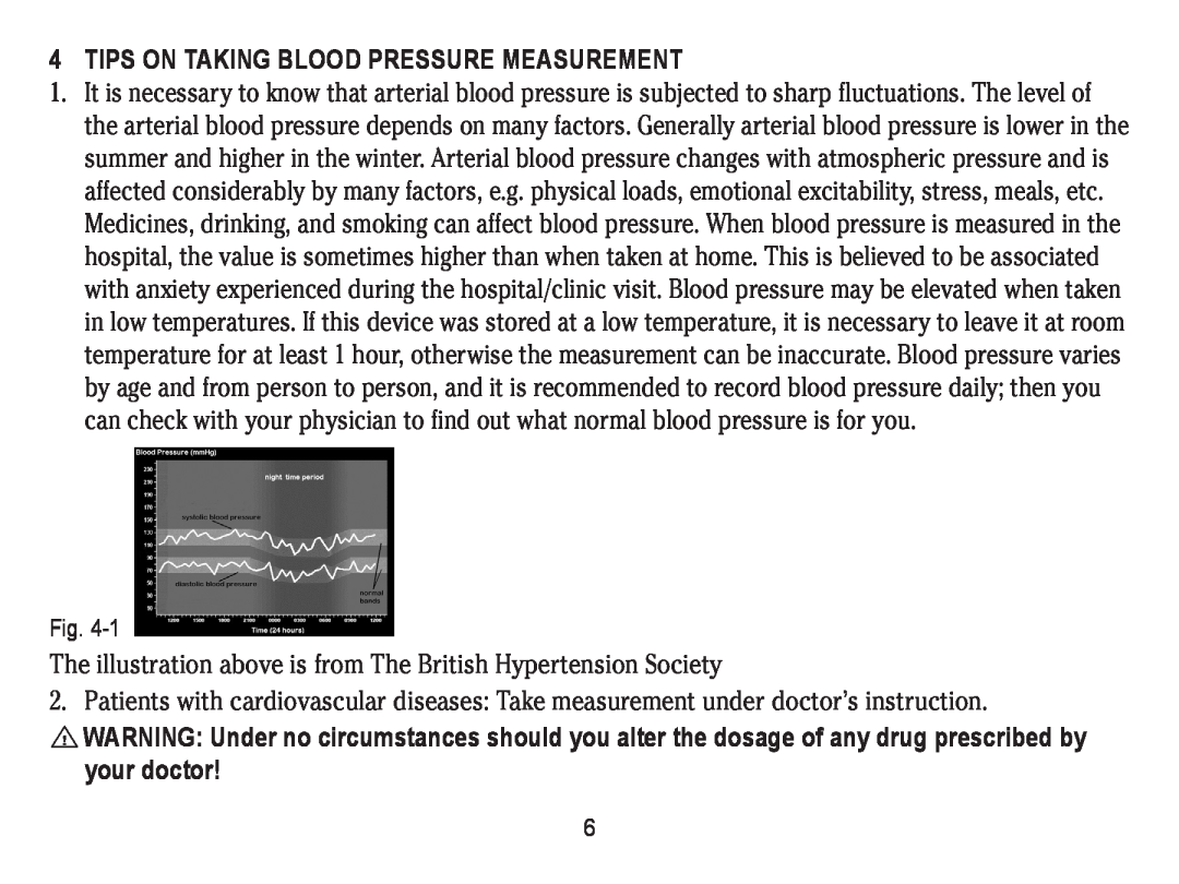Lumiscope 1103 Tips On Taking Blood Pressure Measurement, The illustration above is from The British Hypertension Society 