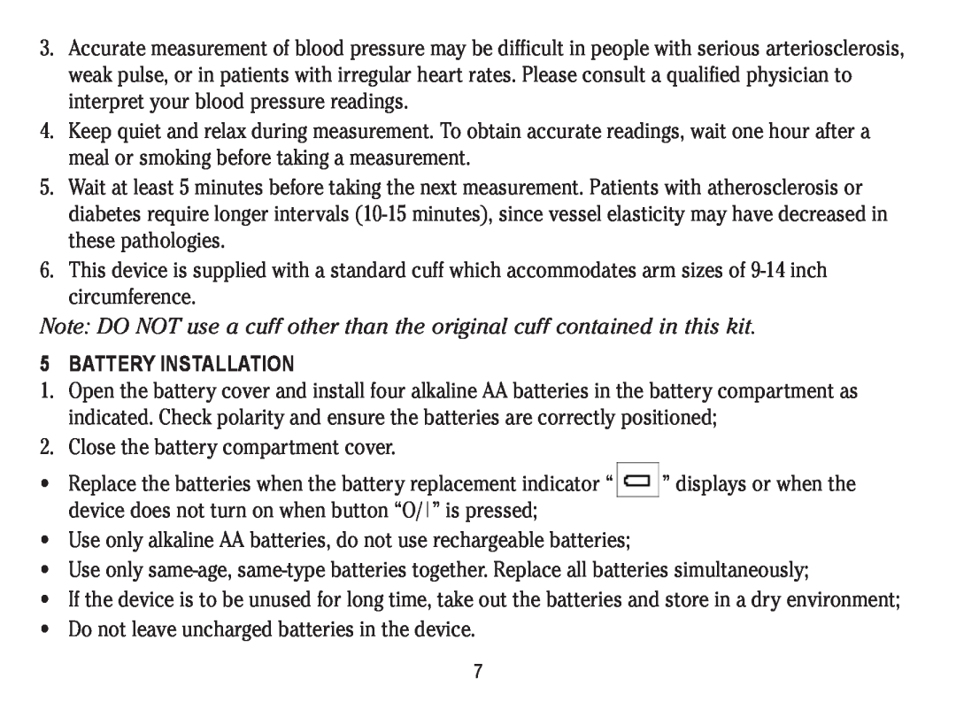 Lumiscope 1103 instruction manual Battery Installation 
