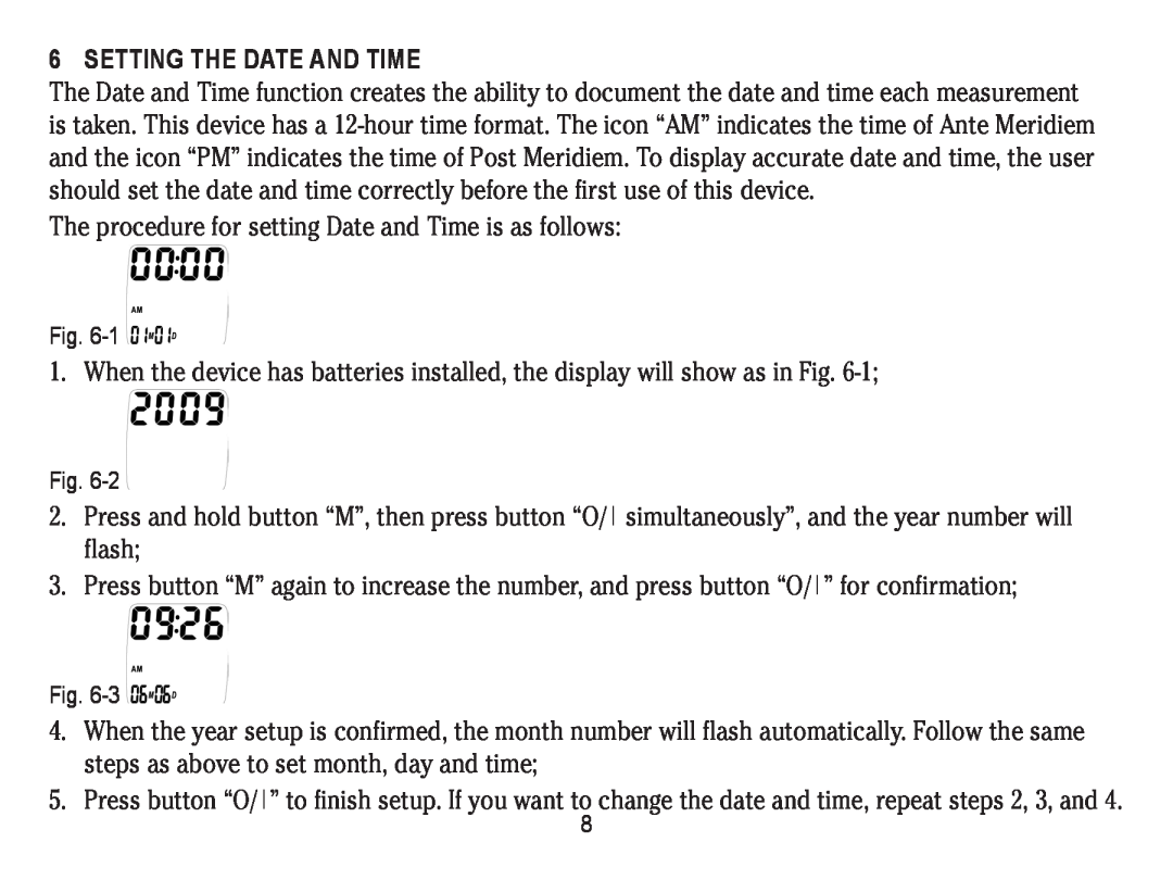 Lumiscope 1103 instruction manual Setting The Date And Time 