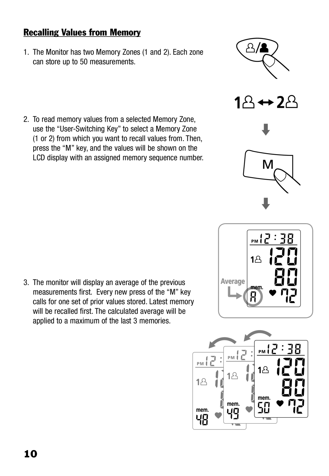 Lumiscope 1131 specifications Recalling Values from Memory 