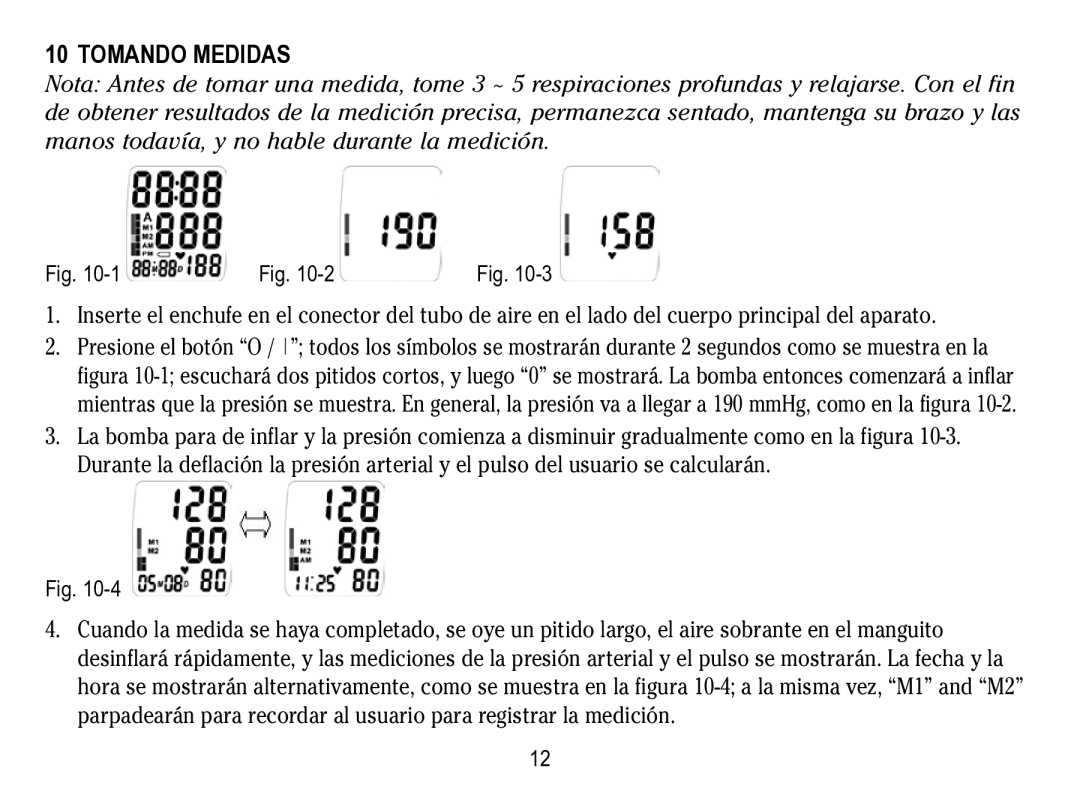 Lumiscope 1133 instruction manual Tomando Medidas 