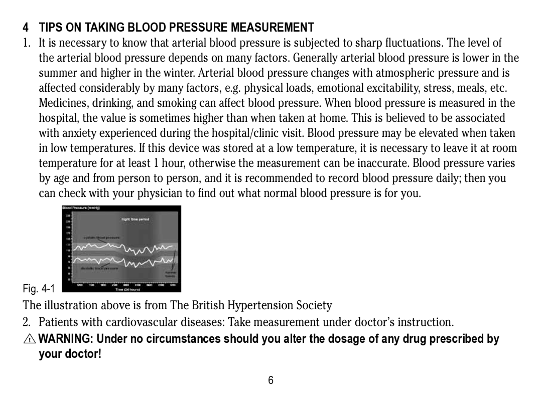 Lumiscope 1133 instruction manual Tips on Taking Blood Pressure Measurement 