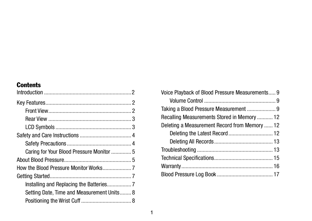 Lumiscope 1145 manual Contents 