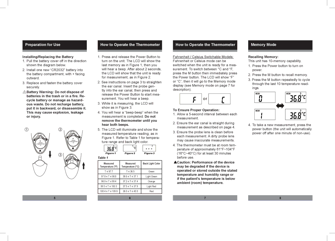 Lumiscope 2215 instruction manual Installing/Replacing the Battery, To Ensure Proper Operation, Recalling Memory 