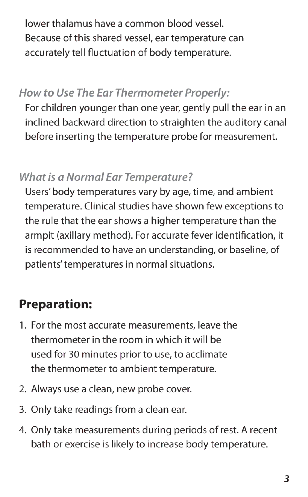 Lumiscope 2216 instruction manual Preparation, How to Use The Ear Thermometer Properly, What is a Normal Ear Temperature? 