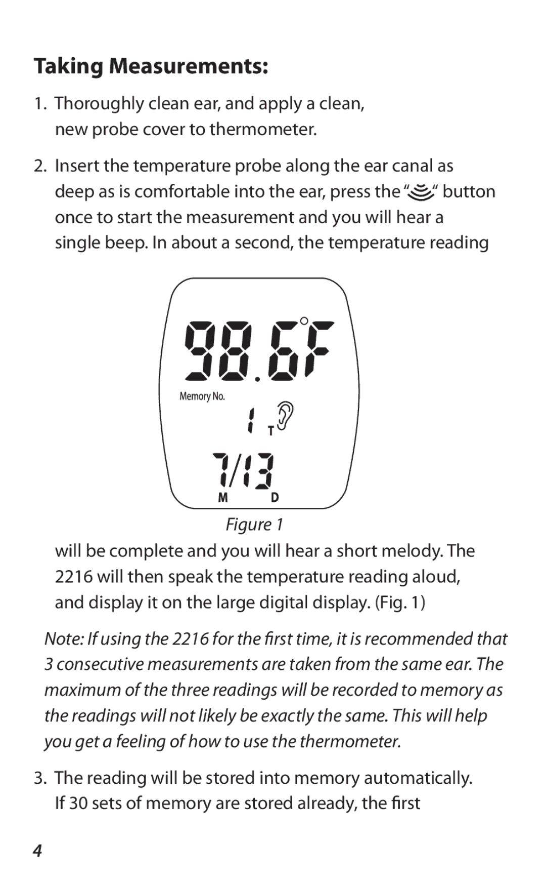 Lumiscope 2216 instruction manual Taking Measurements 