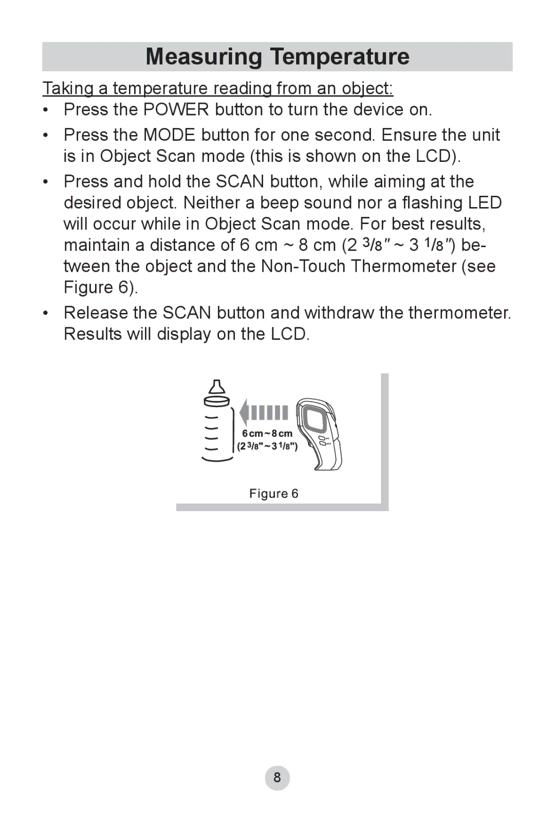 Lumiscope 2220 instruction manual Measuring Temperature 