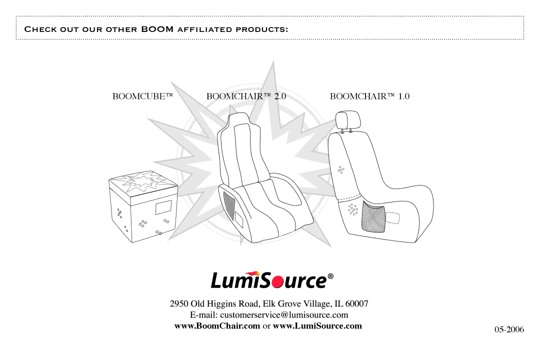 LumiSource B42 owner manual Check out our other Boom affiliated products 