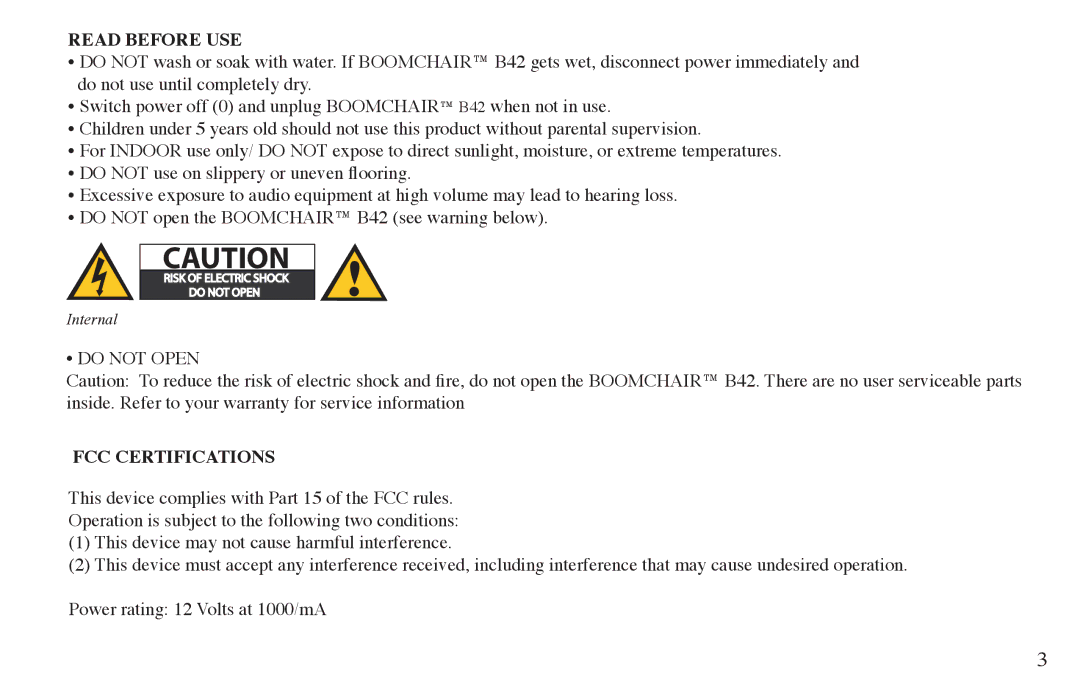 LumiSource B42 owner manual #!54 