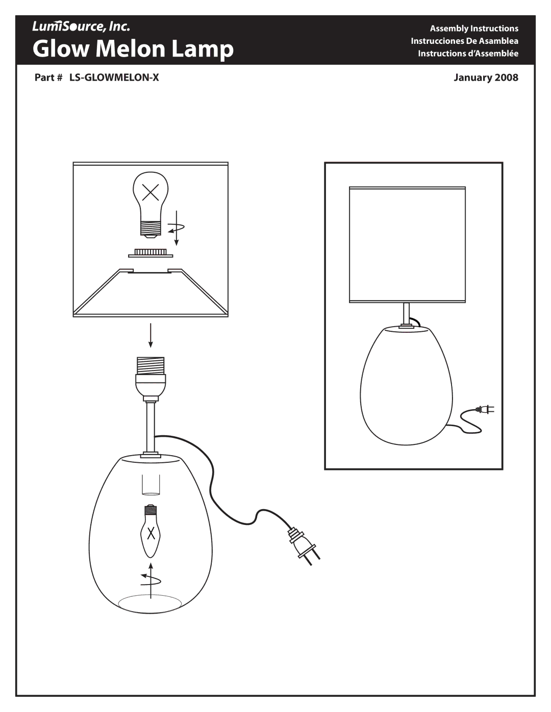 LumiSource LS-GLOWMELON-X manual Glow Melon Lamp 