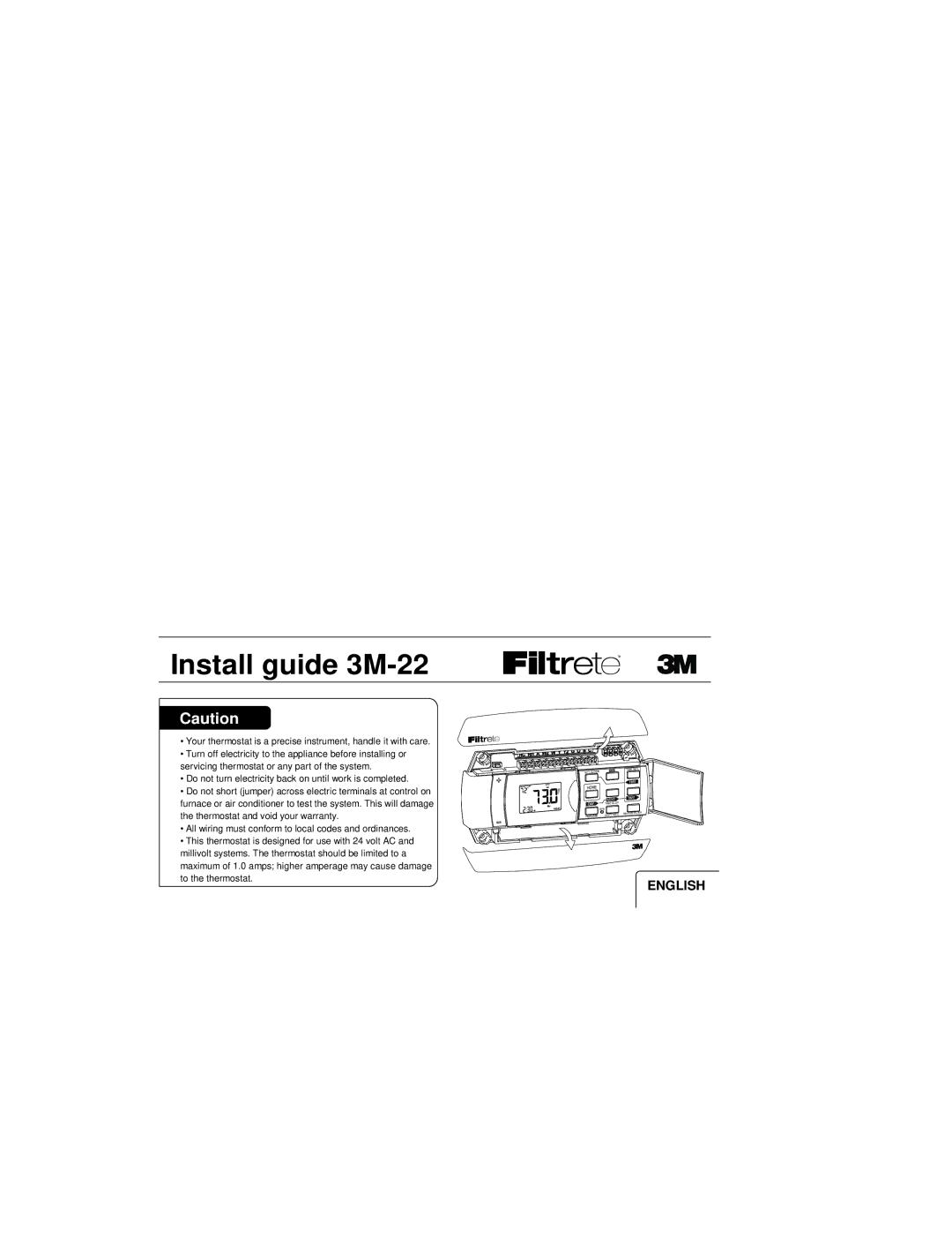 Lux Products warranty Install guide 3M-22 